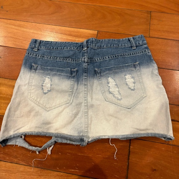 High Rise Denim Skirt - Picture 2 of 4